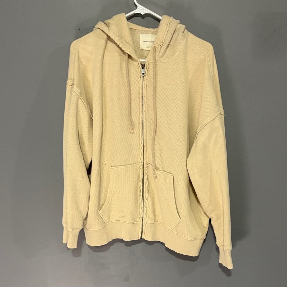 American Eagle Outfitters Tan Zip Up
